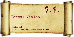 Tercsi Vivien névjegykártya